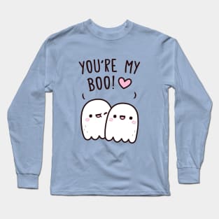 Cute Ghosts You Are My Boo Bestie Doodle Long Sleeve T-Shirt